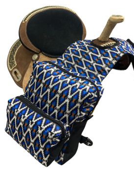 Sale Blue Aztec horn bag