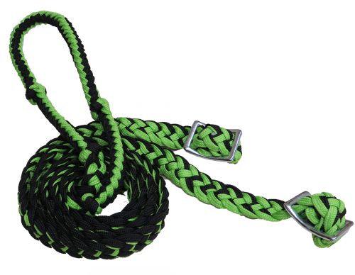 Barrel braided reins with Knots