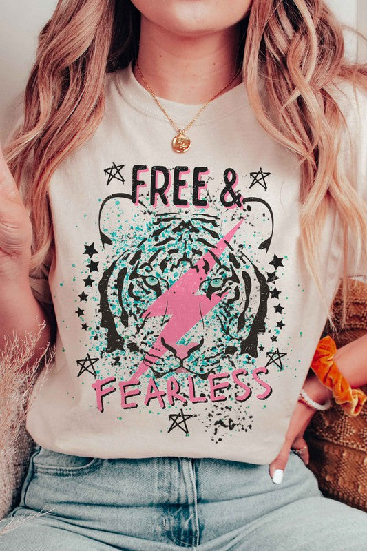 FREE AND FEARLESS TIGER Graphic T-Shirt