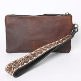 Cowhide wristlet