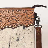 Stunning tooled leather cowhide purse