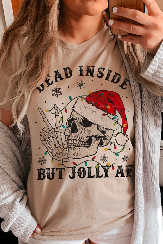 DEAD INSIDE BUT JOLLY AF GRAPHIC TEE