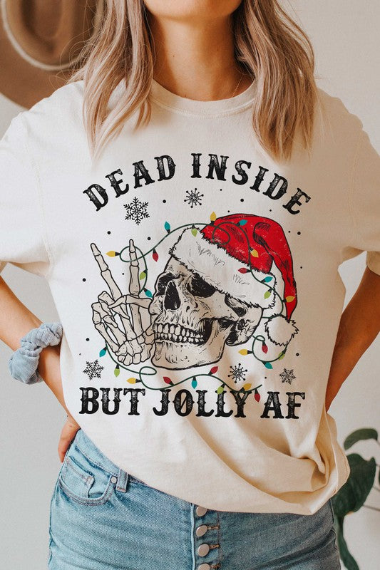 DEAD INSIDE BUT JOLLY AF GRAPHIC TEE