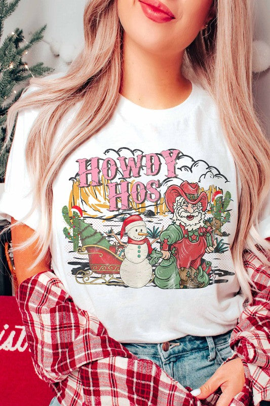 HOWDY HOS CHRISTMAS GRAPHIC TEE