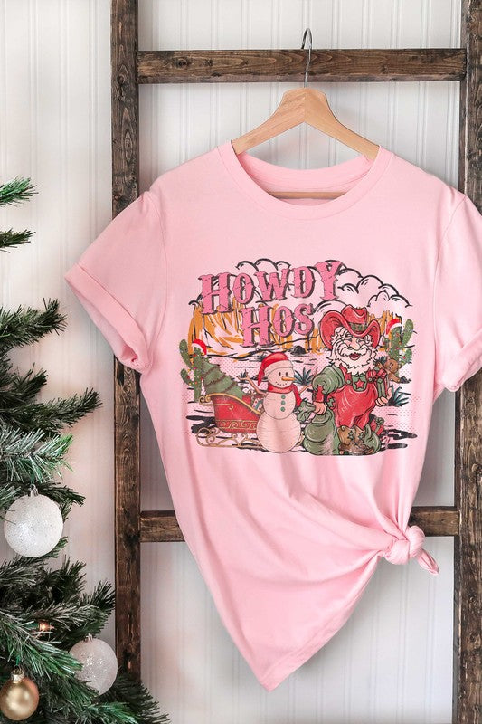 HOWDY HOS CHRISTMAS GRAPHIC TEE