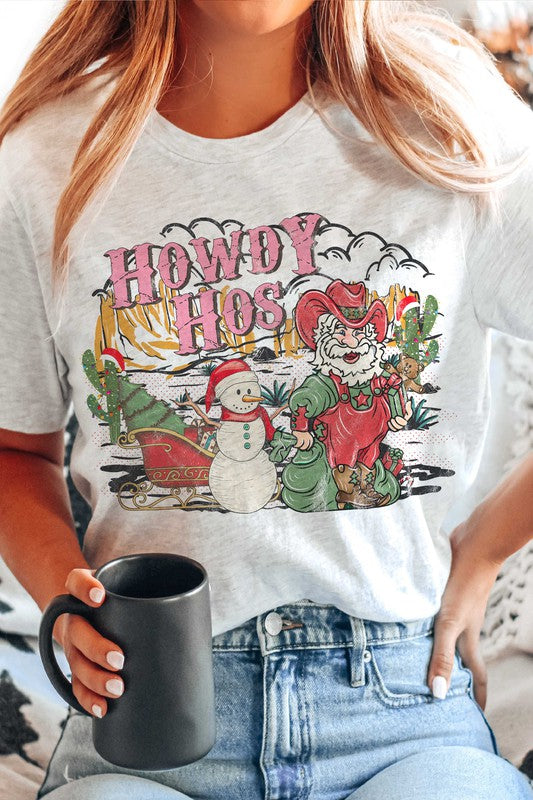 HOWDY HOS CHRISTMAS GRAPHIC TEE