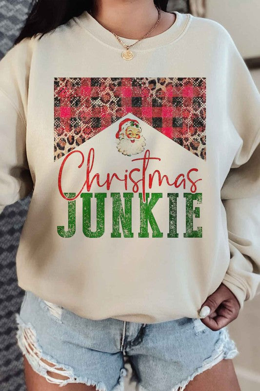 CHRISTMAS JUNKIE GRAPHIC SWEATSHIRT