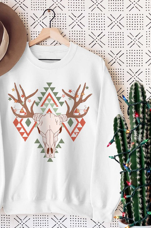 AZTEC LONGHORN CHRISTMAS Graphic Sweatshirt