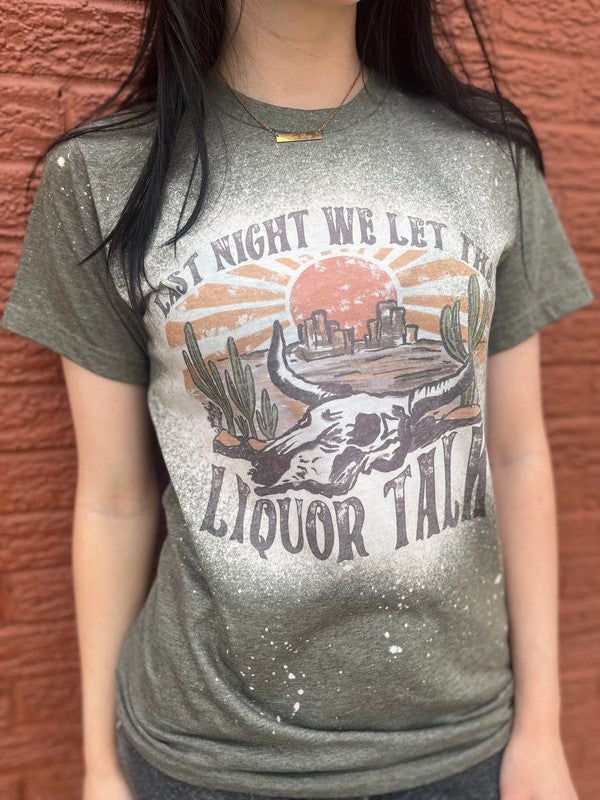 Liquor Talk Bleached Tee