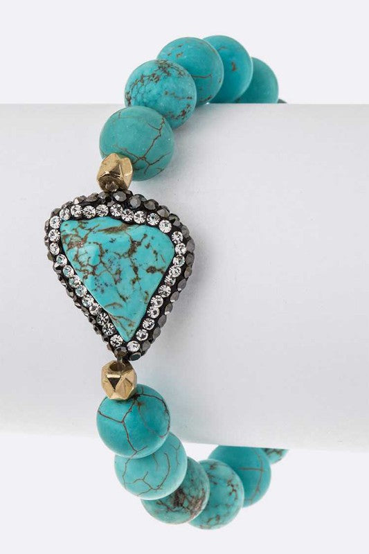 Sea Turquoise Stretch Bracelet