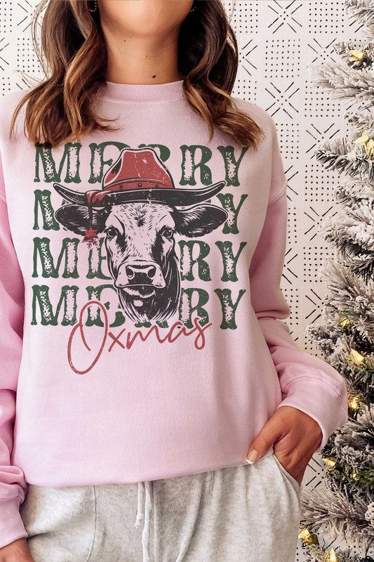 MERRY OXMAS Graphic Sweatshirt