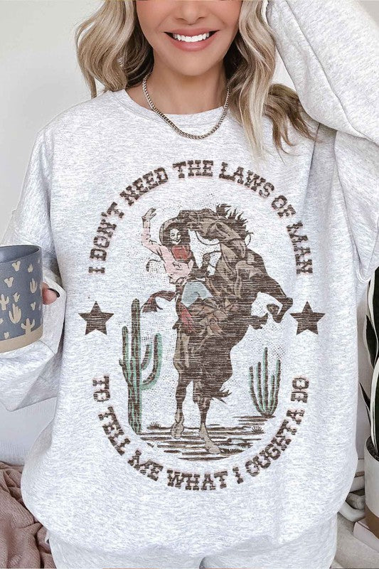 WESTERN COWGIRL OVERSIZED SWEATSHIRT