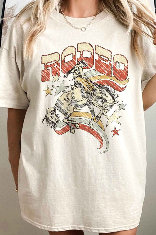 WESTERN RODEO COUNTRY OVERSIZED GRAPHIC TEE