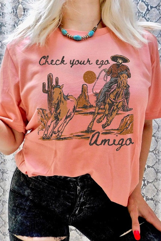 Ego Amigo Cowboy Western Graphic T Shirts