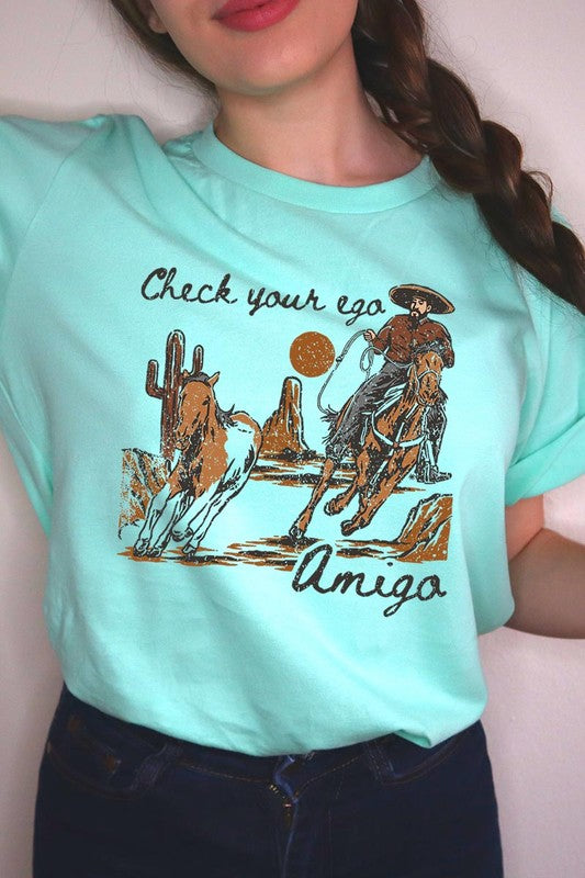 Ego Amigo Cowboy Western Graphic T Shirts