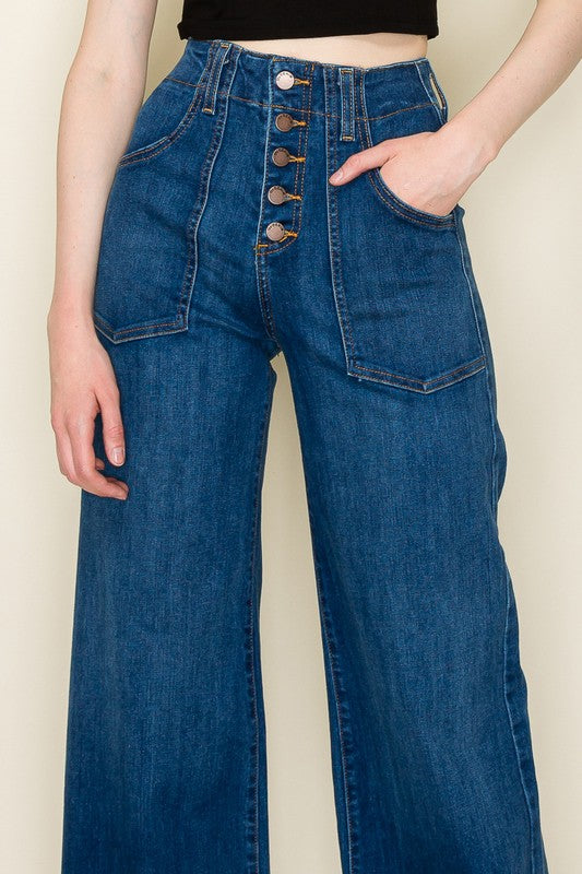 Wide leg, denim pants,  jeans, western