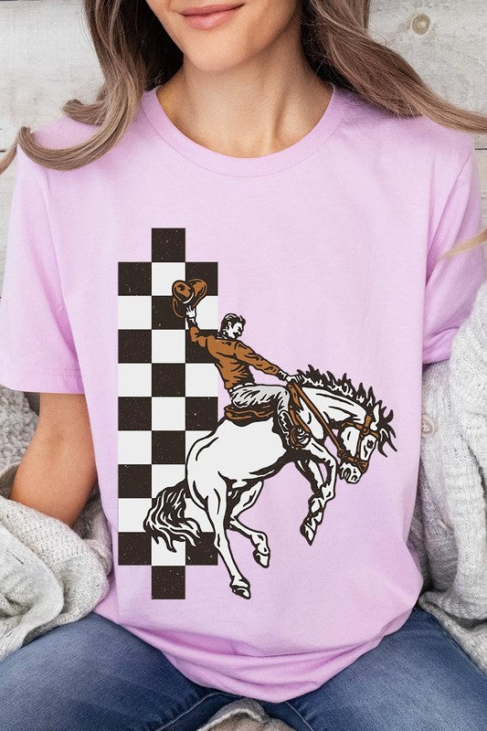 Cowboy Checkered Graphic Tee