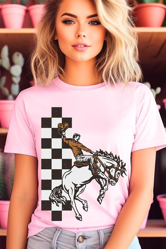 Cowboy Checkered Graphic Tee