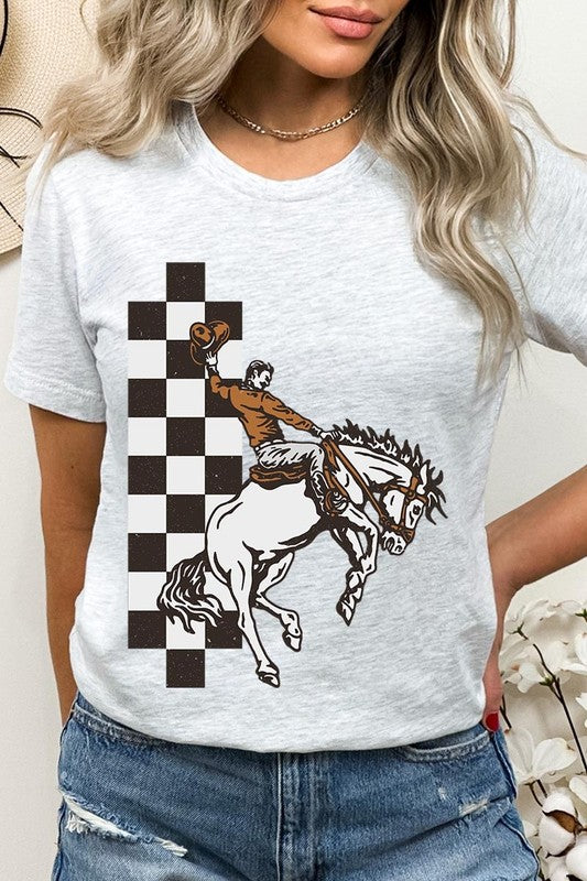 Cowboy Checkered Graphic Tee