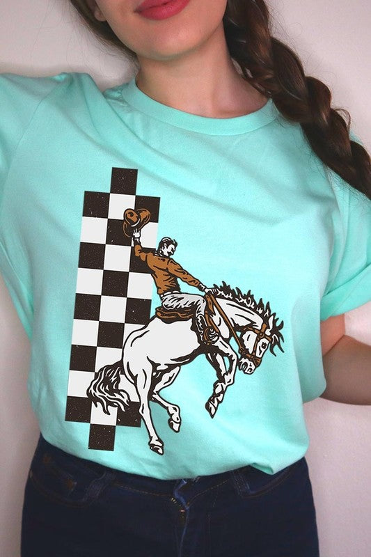 Cowboy Checkered Graphic Tee