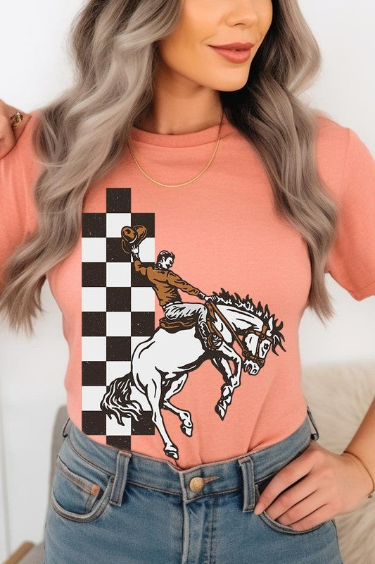 Cowboy Checkered Graphic Tee