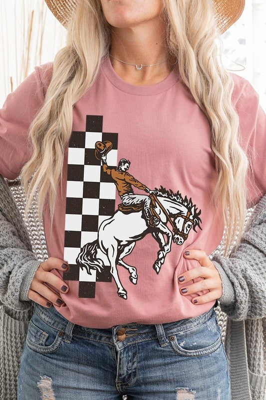 Cowboy Checkered Graphic Tee