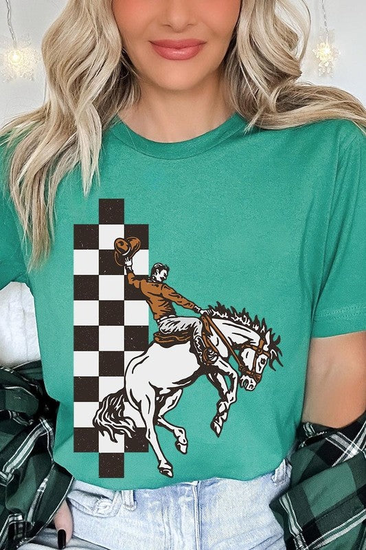 Cowboy Checkered Graphic Tee