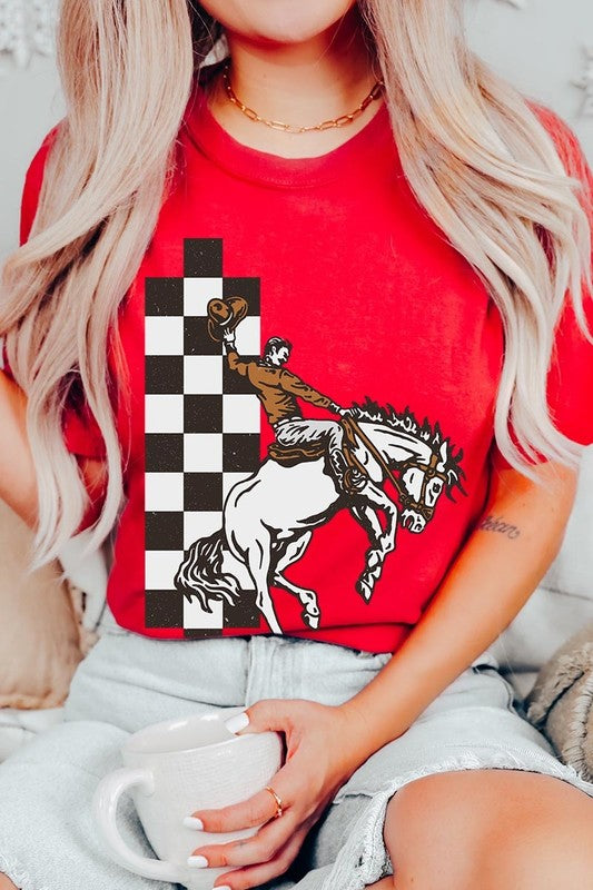 Cowboy Checkered Graphic Tee