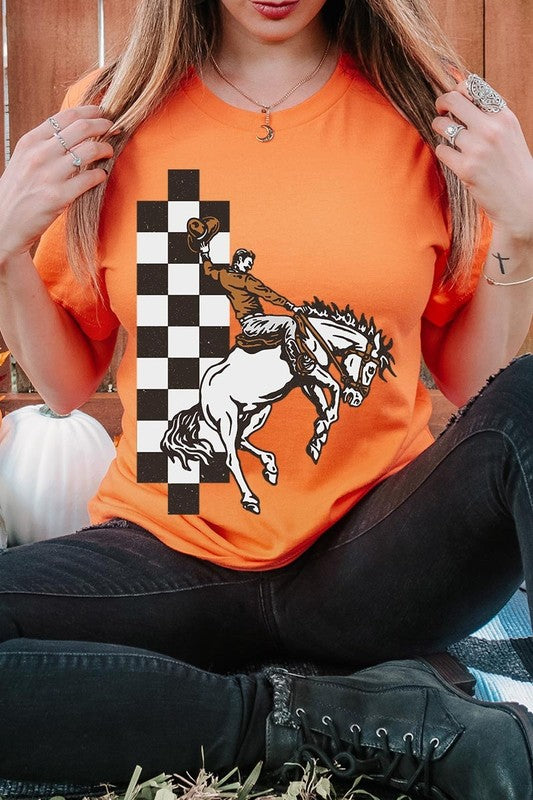 Cowboy Checkered Graphic Tee