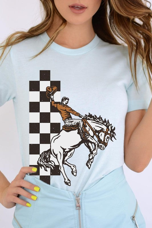 Cowboy Checkered Graphic Tee