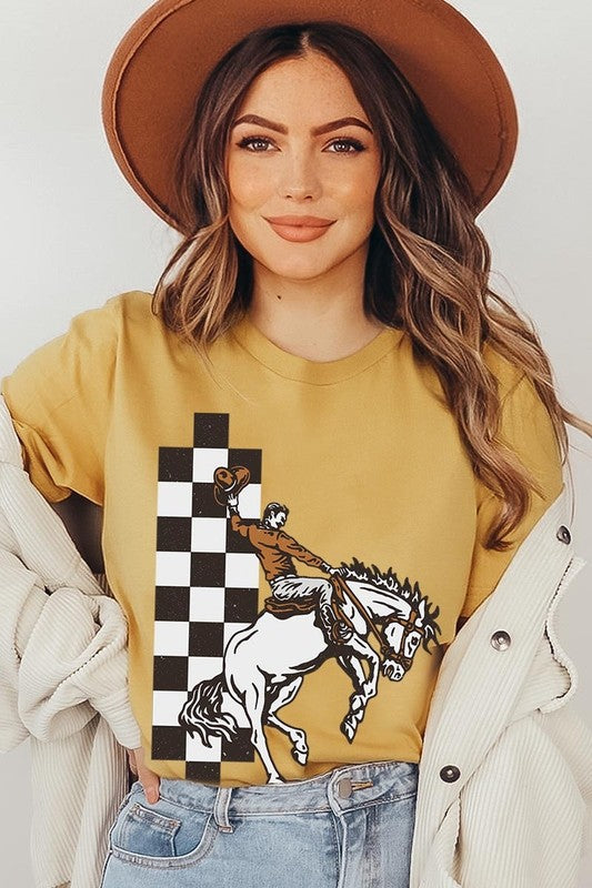 Cowboy Checkered Graphic Tee