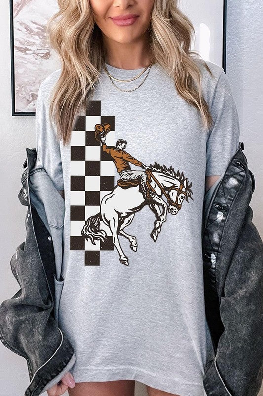 Cowboy Checkered Graphic Tee