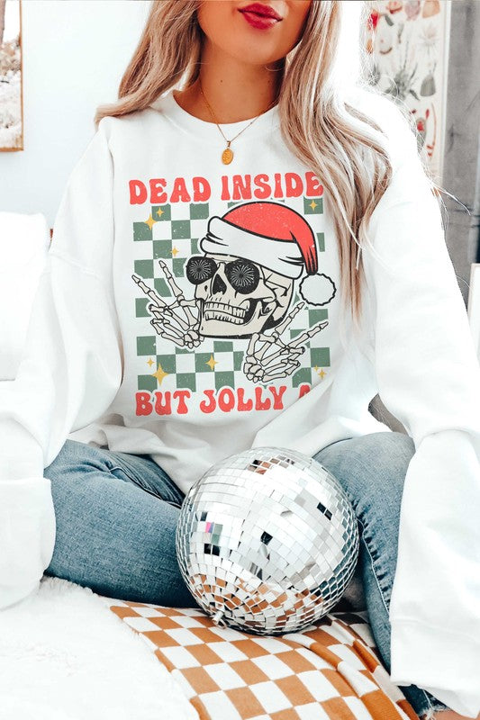 DEAD INSIDE BUT JOLLY AF Graphic Sweatshirt