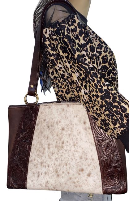 Hair on cowhide Purse