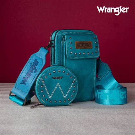 Wrangler phone purse turquoise