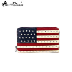 Montana West Navy Patriotic Wallet