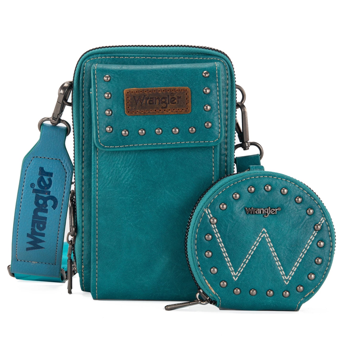 Wrangler phone purse turquoise