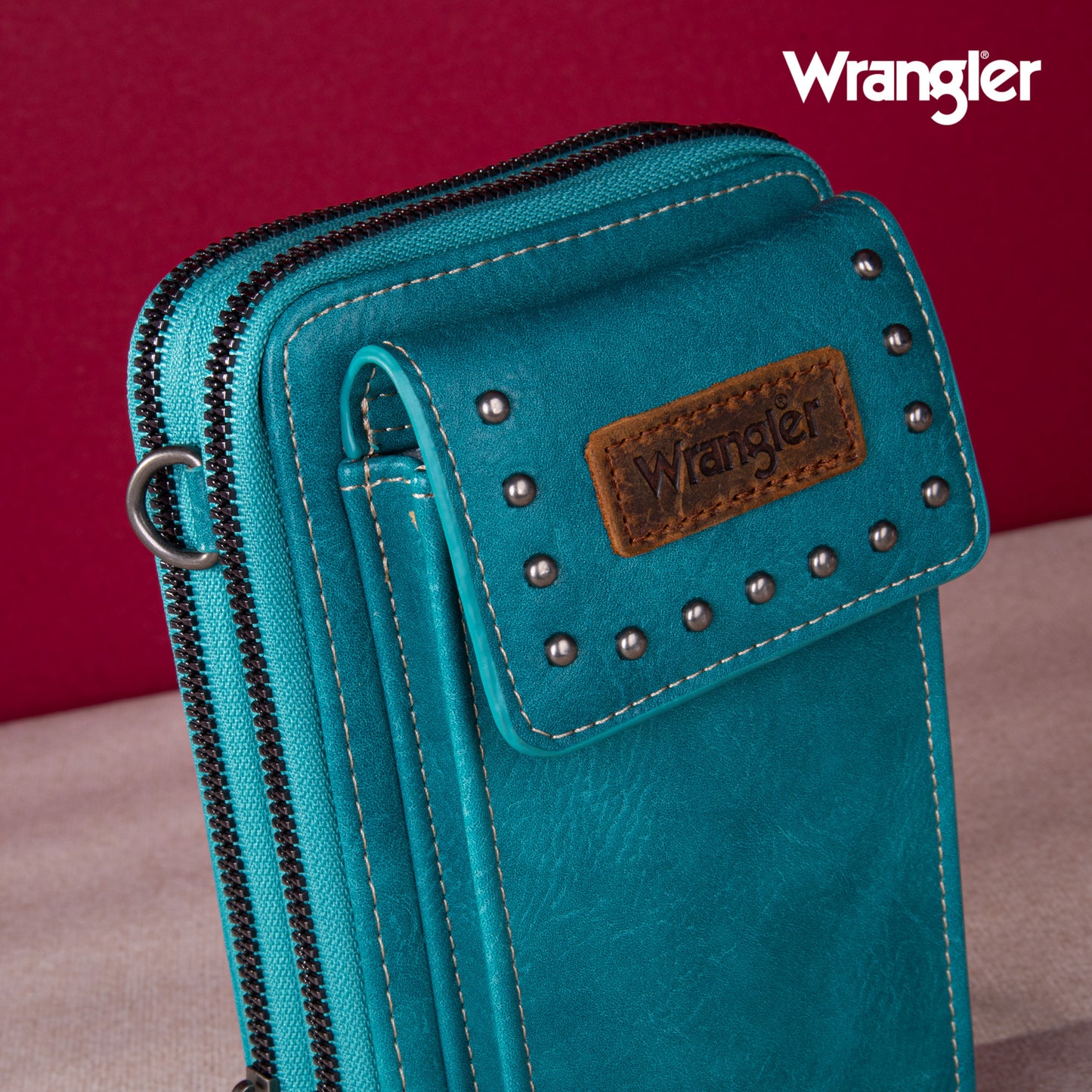 Wrangler phone purse turquoise