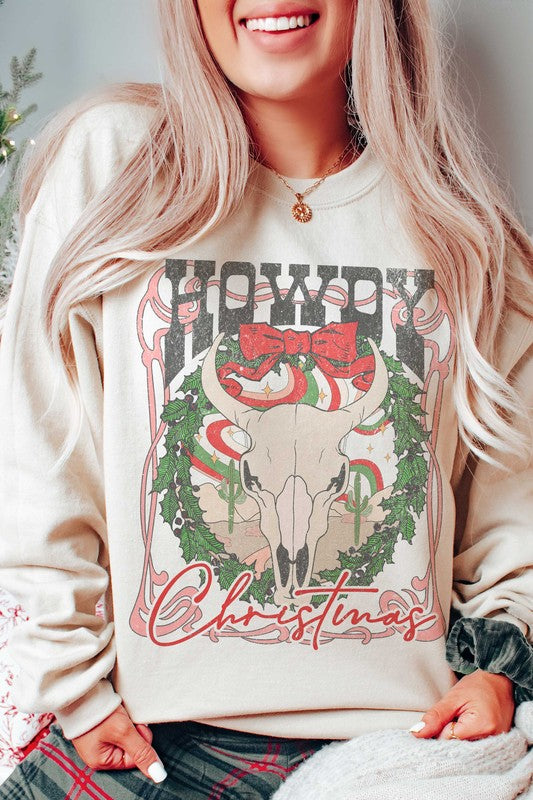 HOWDY CHRISTMAS Graphic Sweatshirt