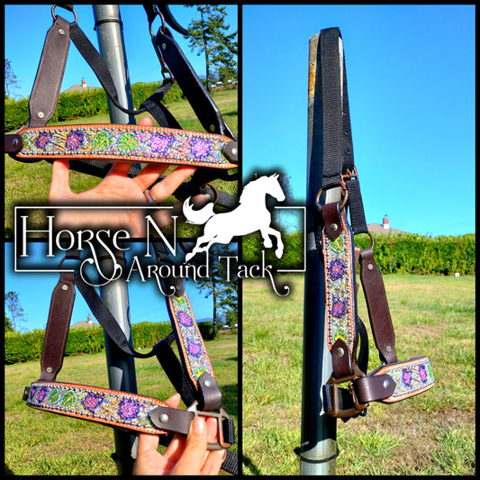 Custom bling bronc halter